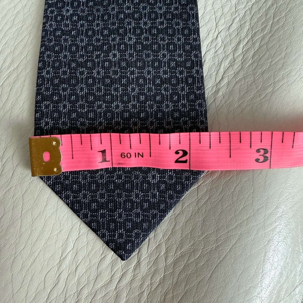 Burberry Silk Navy Patterned Tie - Picture 5 of 5